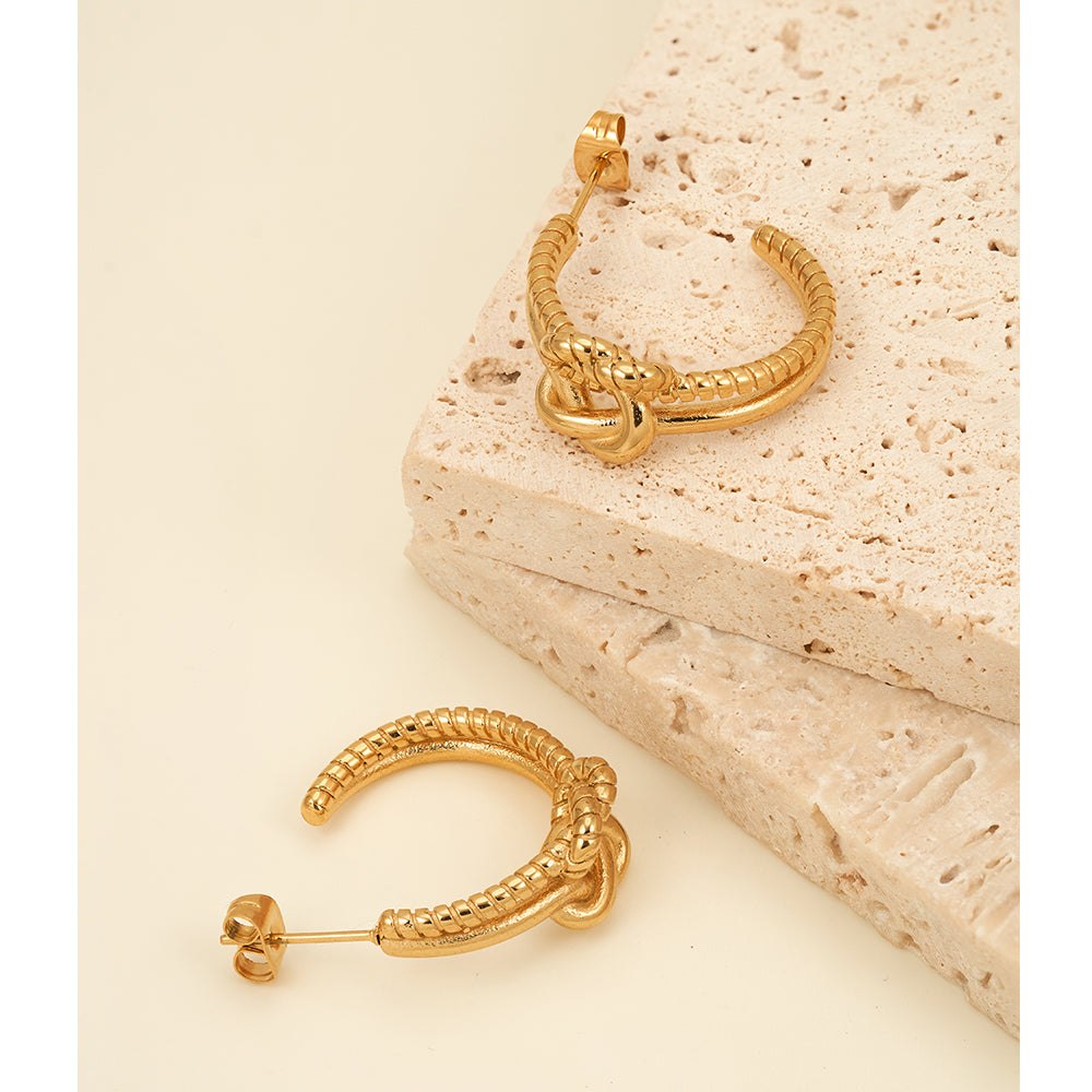Seraphine C Shape Thorns Stud Earrings