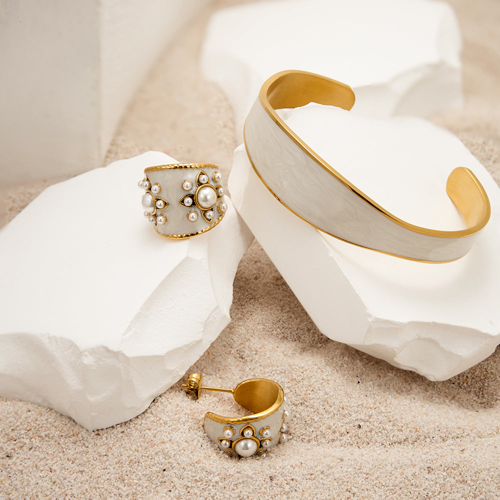 Aurora Ivory Cuff Bracelet