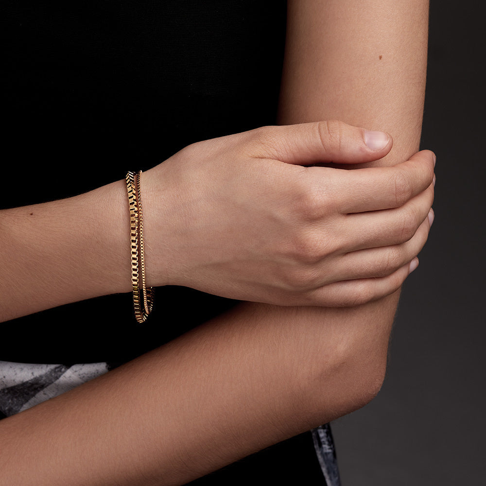 Aria Geometry Drip Oil Open Luminous Bangle