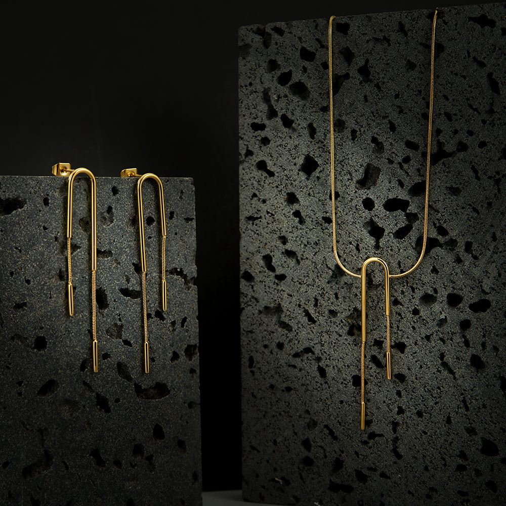 Cassia Modern Drop Necklace