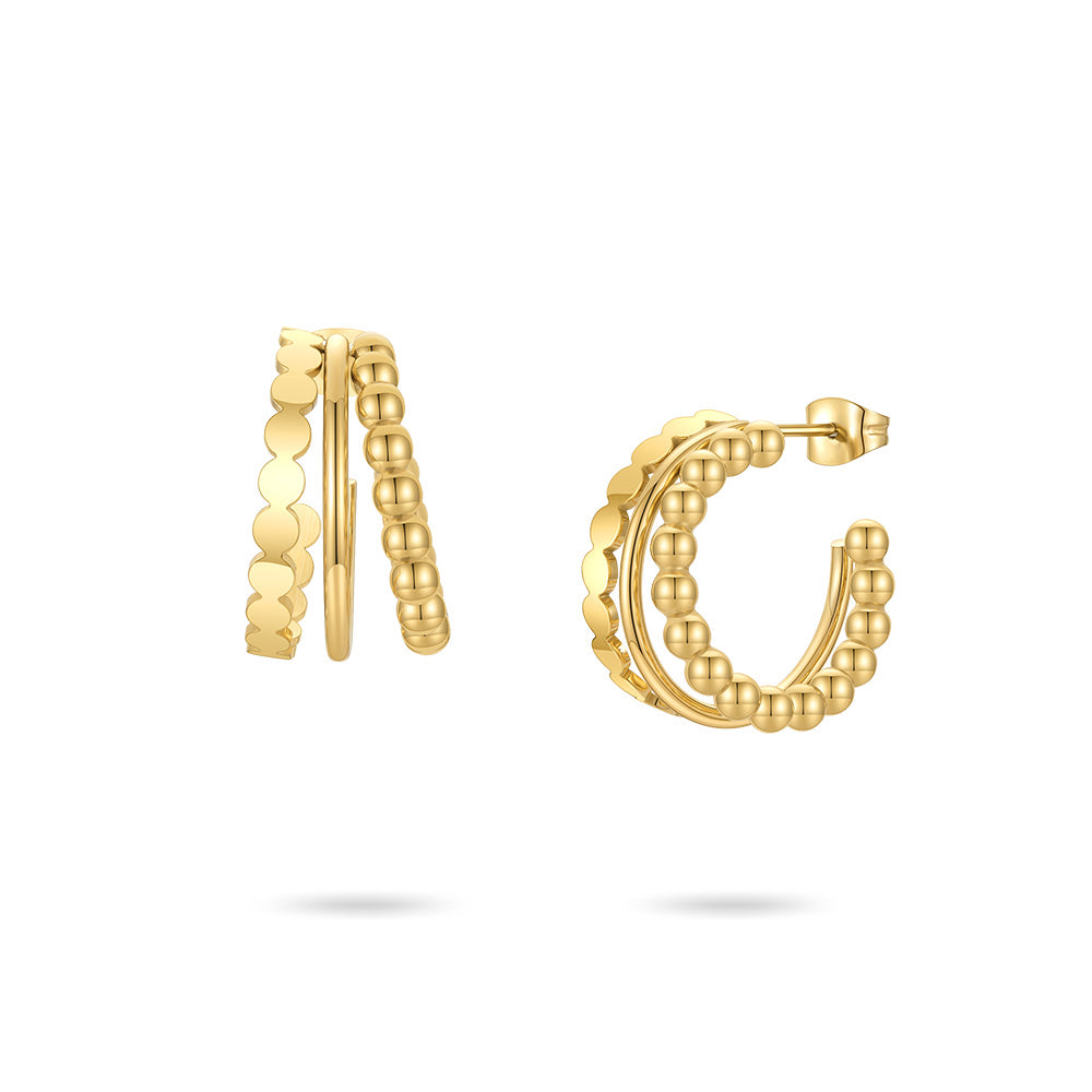 Lanthe Multilayer Stainless Steel Stud Earring