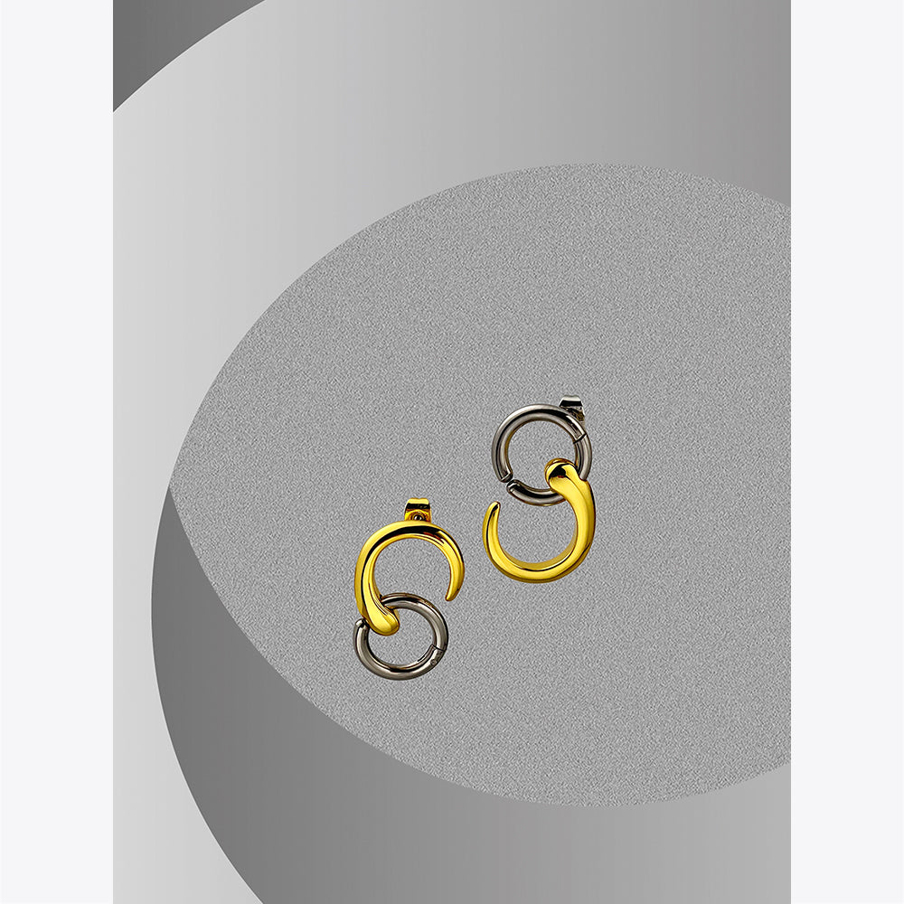 Elowen Piercing Round Earrings