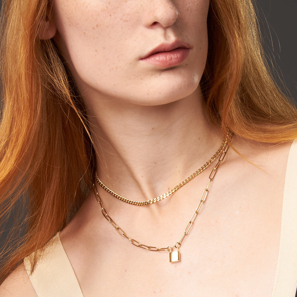 Flora Lock Pendant Necklace