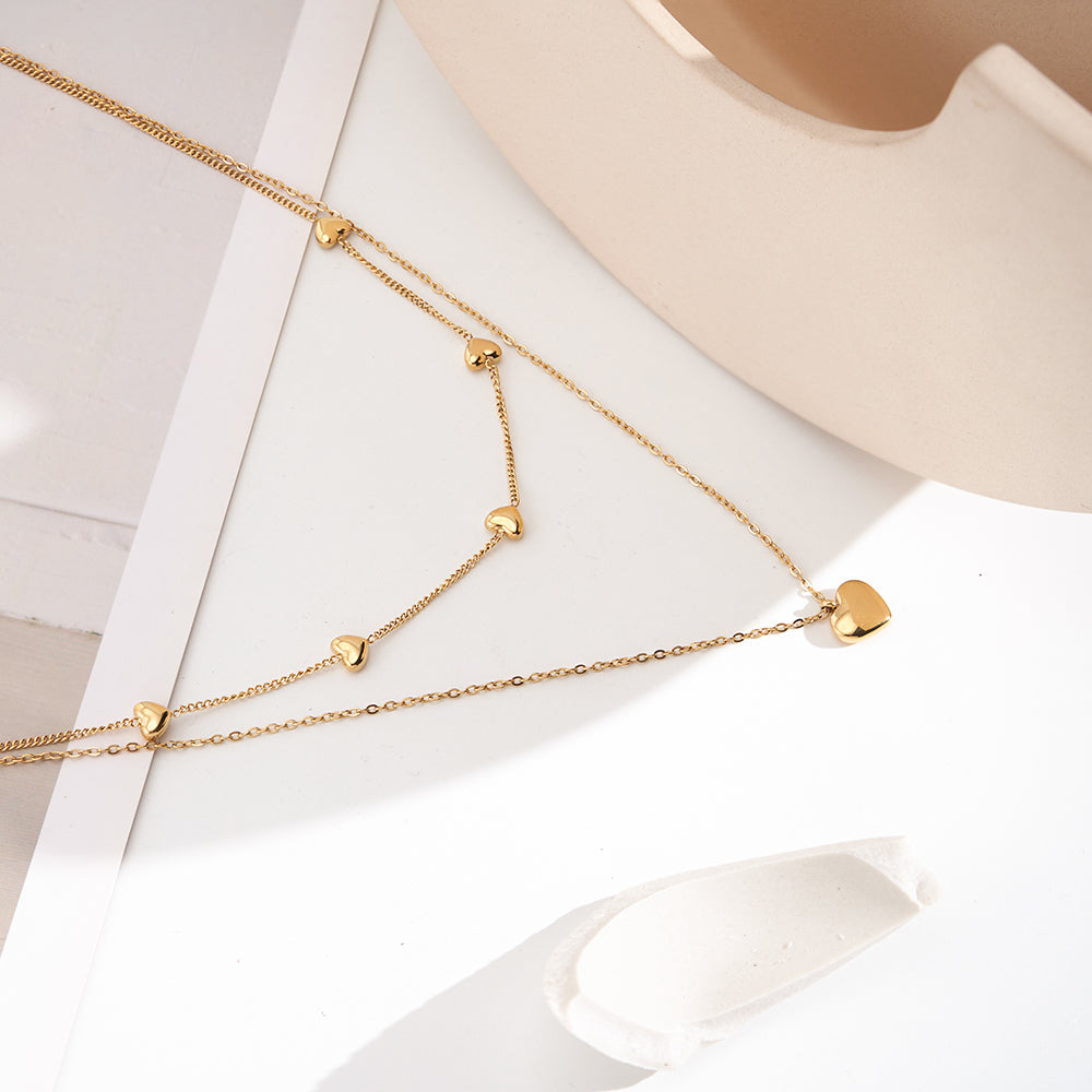 Aurelia Layered Heart Necklace