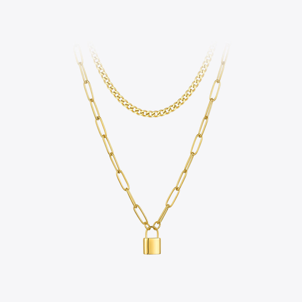 Flora Lock Pendant Necklace
