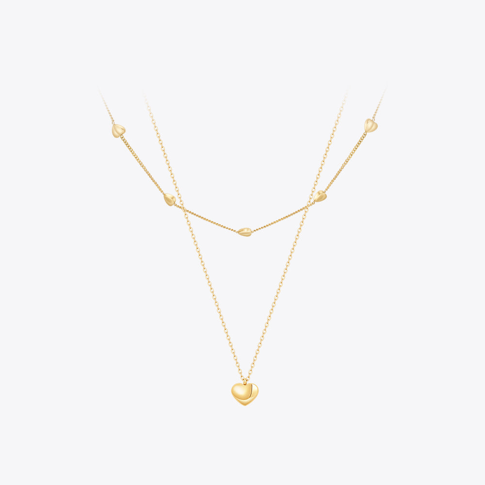 Aurelia Layered Heart Necklace