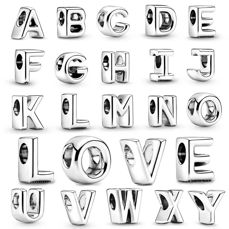 Silver Letter Charms (A-Z)