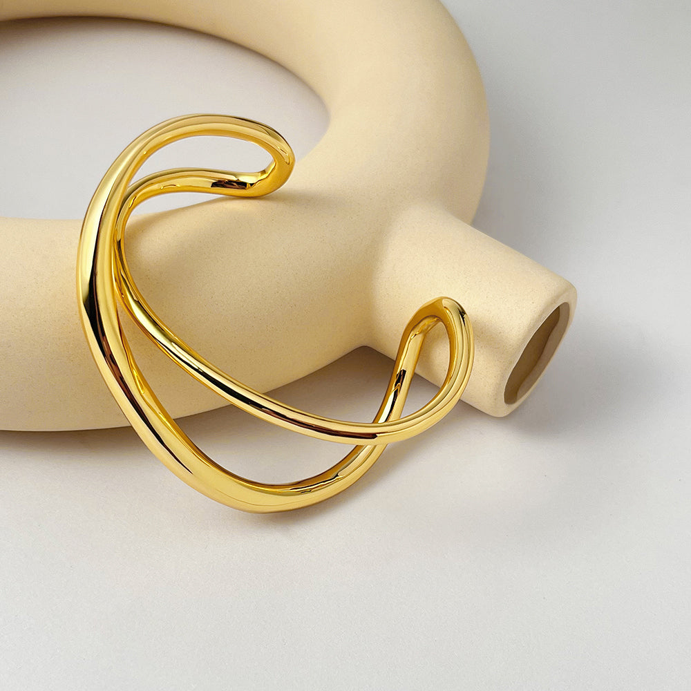 Isolde Wave Cuff Bracelet