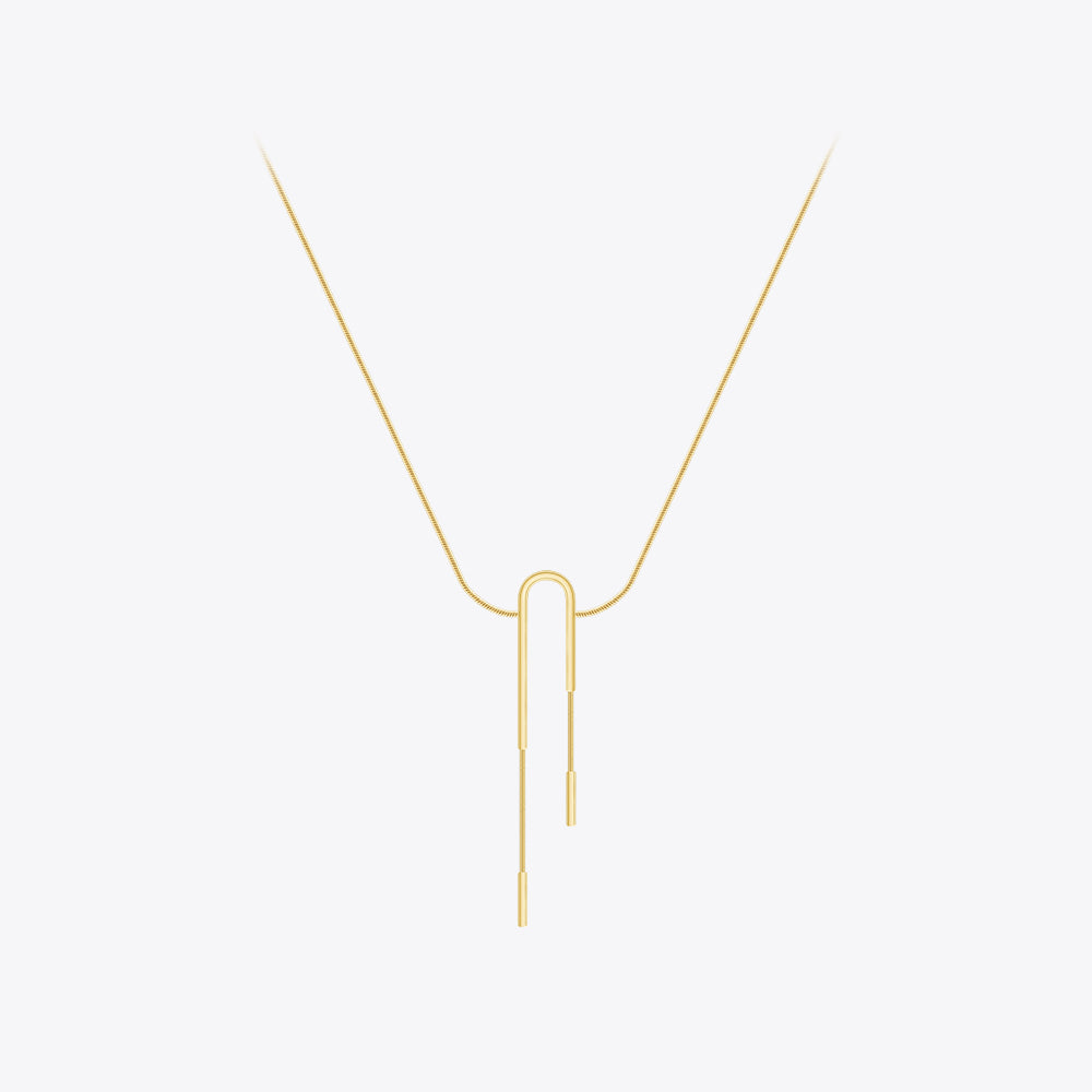 Cassia Modern Drop Necklace