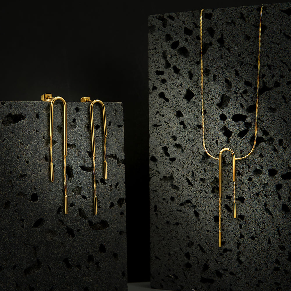 Cassia Modern Drop Earrings