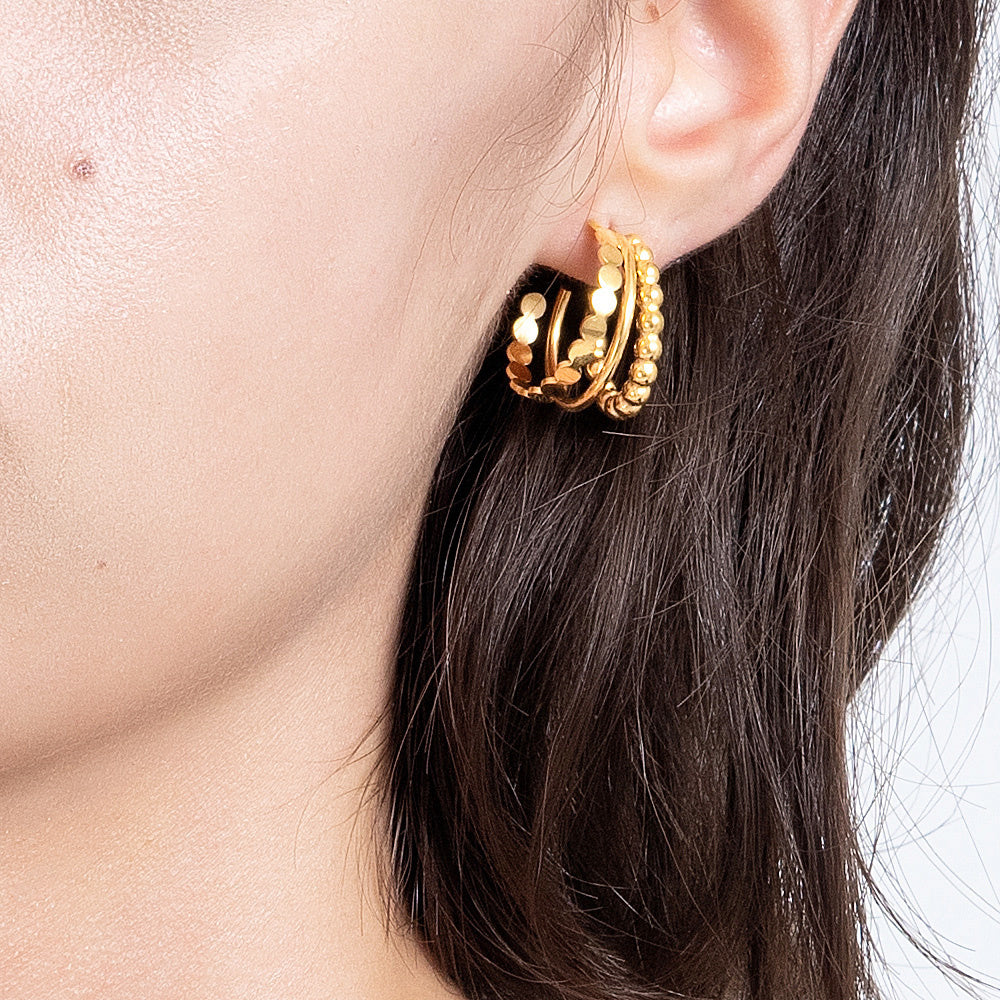 Lanthe Multilayer Stainless Steel Stud Earring