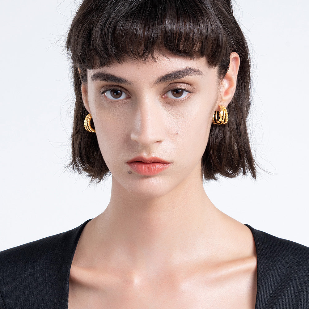 Lanthe Multilayer Stainless Steel Stud Earring