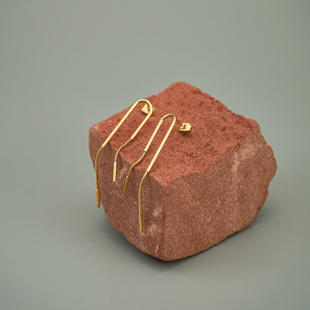 Cassia Modern Drop Earrings