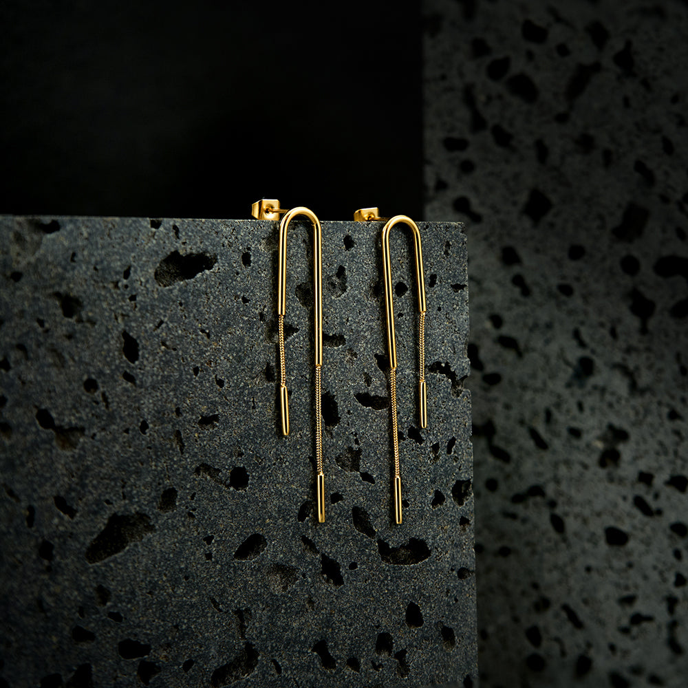 Cassia Modern Drop Earrings