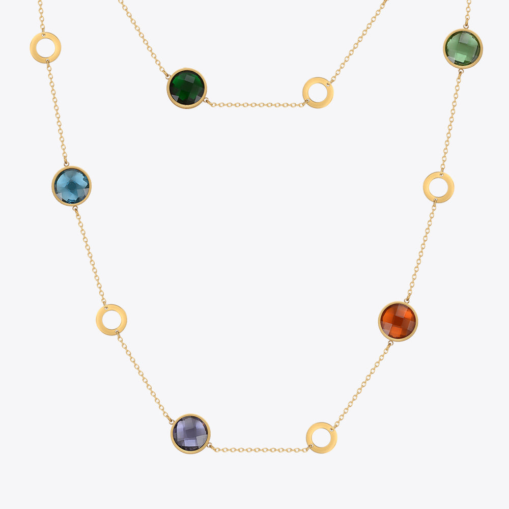 Aurora Gemstone Station Necklace