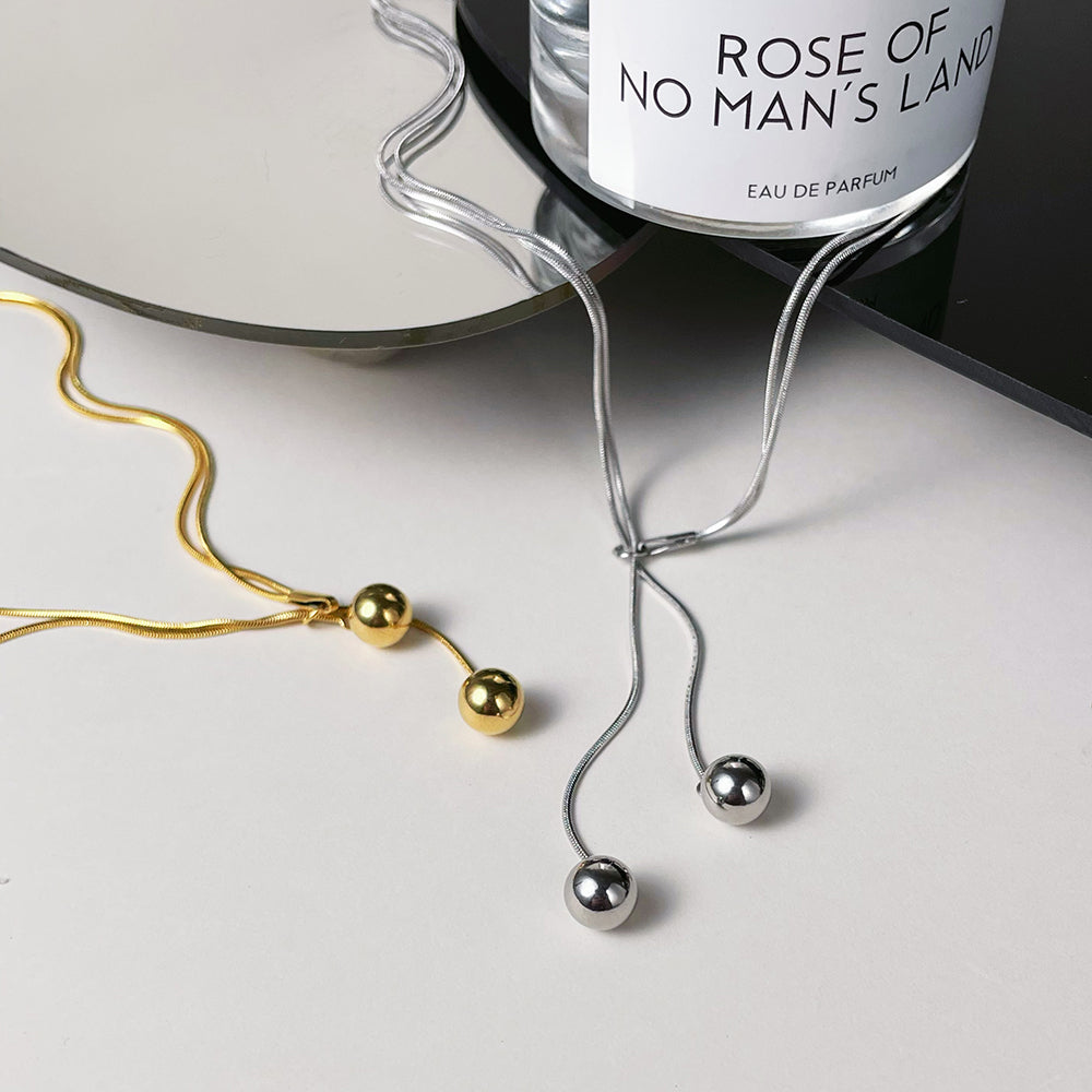 Selma Double Sphere Necklace