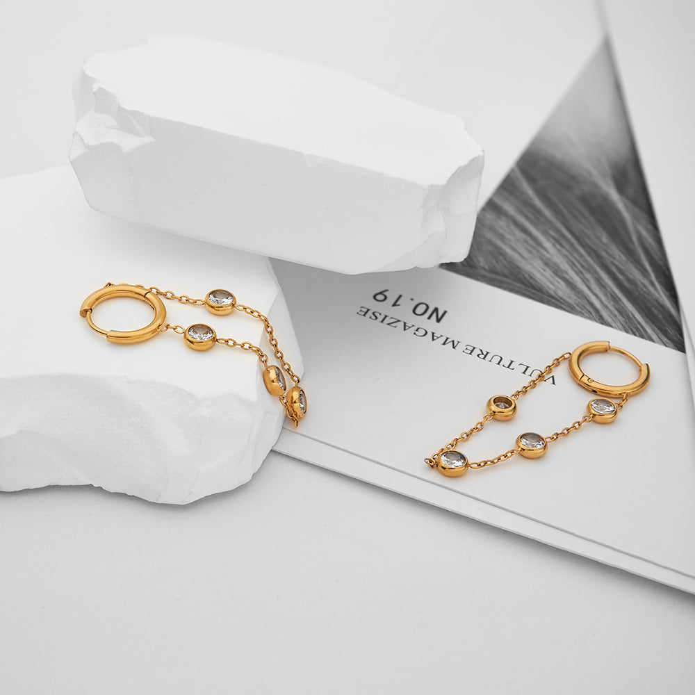 Talia Pendientes Zircon Drop Earrings