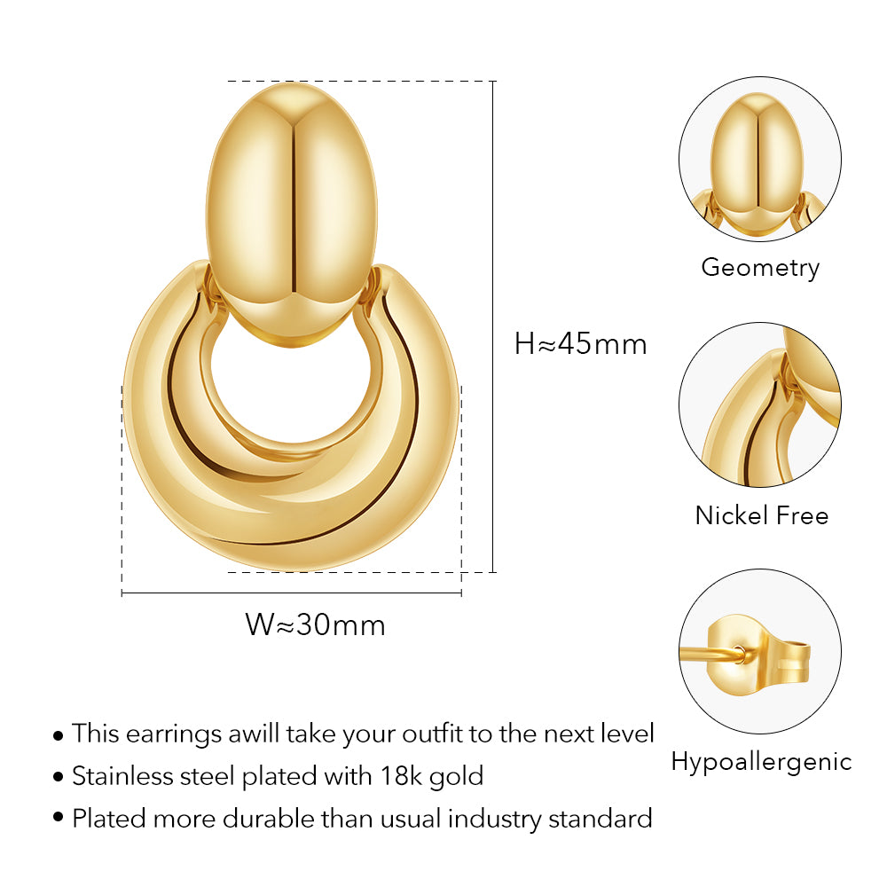 Livia Aretes Geometry Curved Drop Earring