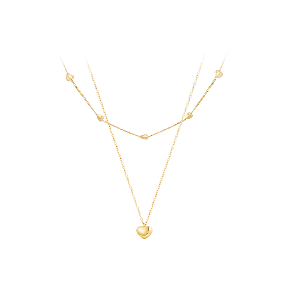 Aurelia Layered Heart Necklace