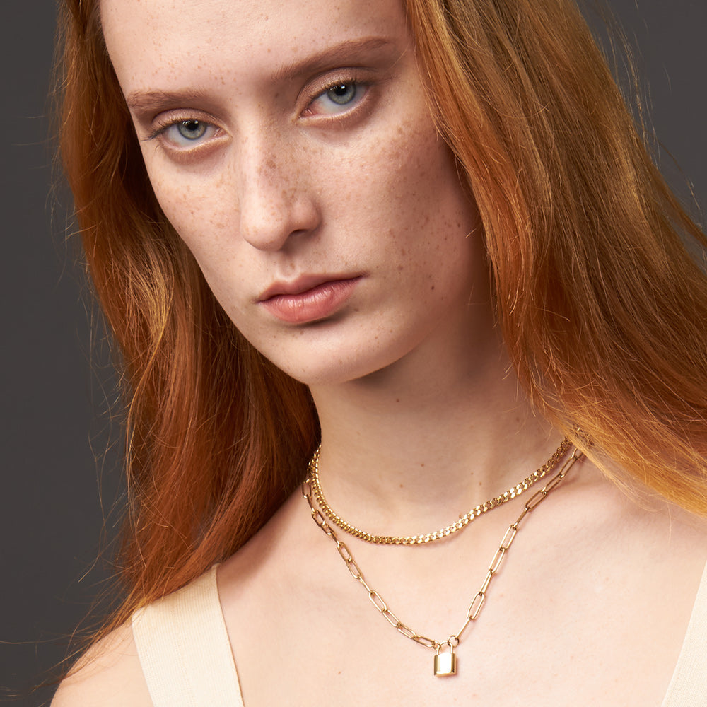 Flora Lock Pendant Necklace
