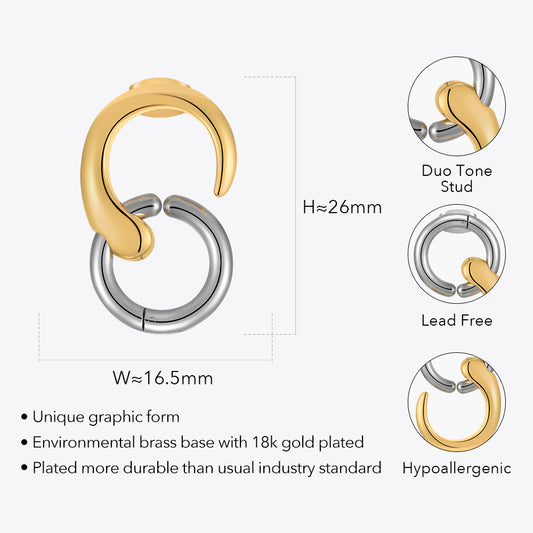 Elowen Piercing Round Earrings