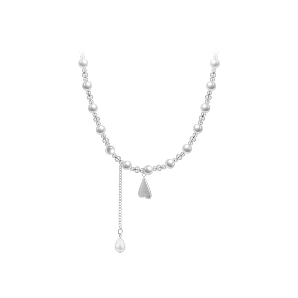 Piper Pearl Hang Heart Pendant Necklace