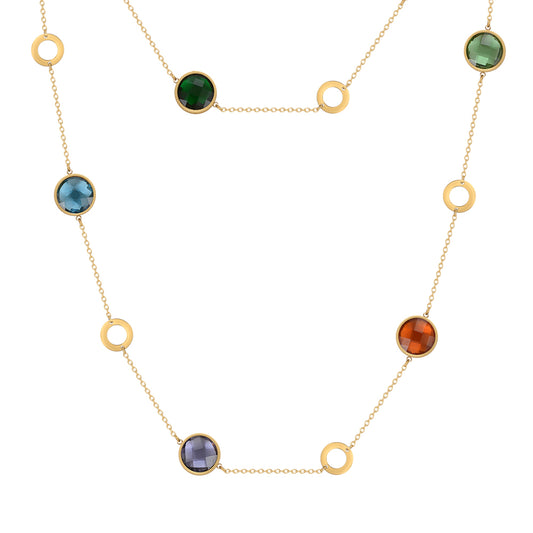 Aurora Gemstone Station Necklace