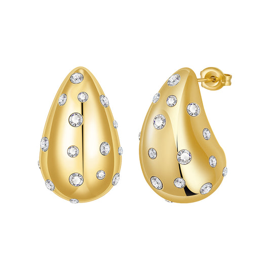 Seren Rain Drop Zircon Stud Earrings