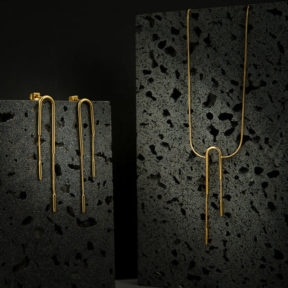 Cassia Modern Drop Necklace