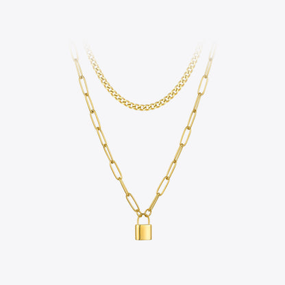 Flora Lock Pendant Necklace