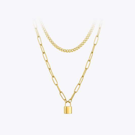 Flora Lock Pendant Necklace