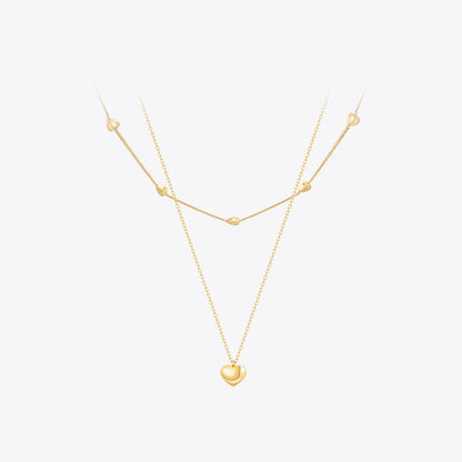 Aurelia Layered Heart Necklace