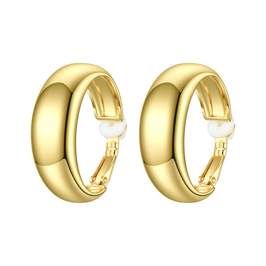 Orla Circle Clip On Earrings