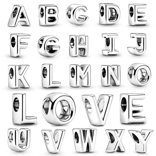 Silver Letter Charms (A-Z)
