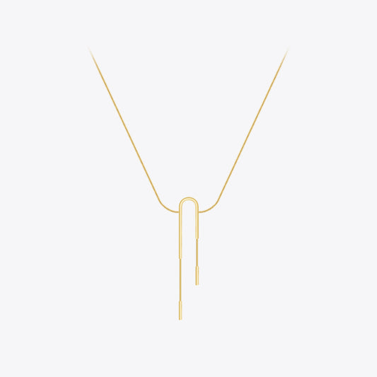 Cassia Modern Drop Necklace