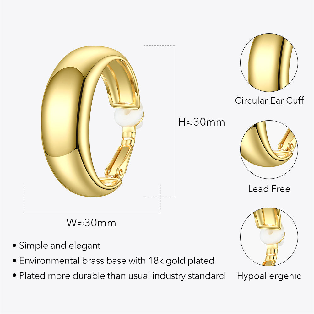 Orla Circle Clip On Earrings