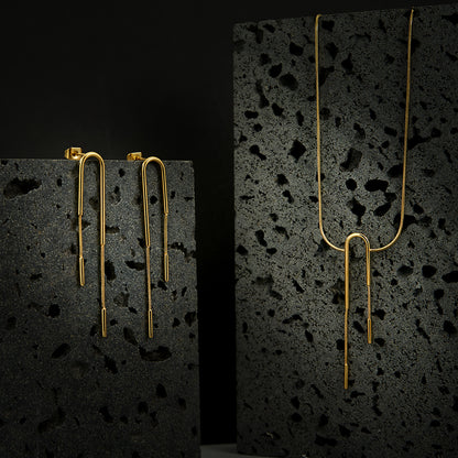 Cassia Modern Drop Earrings