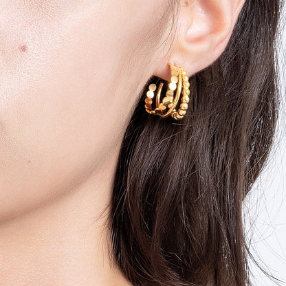 Lanthe Multilayer Stainless Steel Stud Earring
