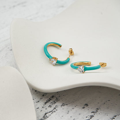 Elektra Heart Hoop Earrings