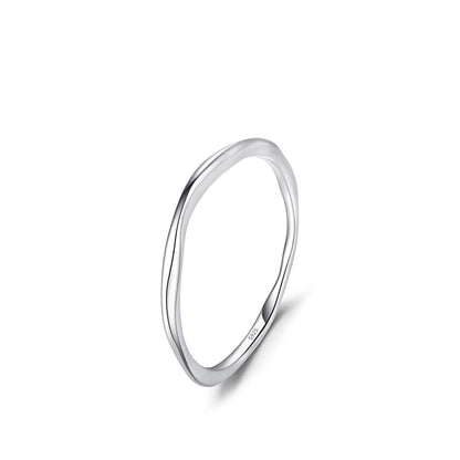 Silver ring on a white background