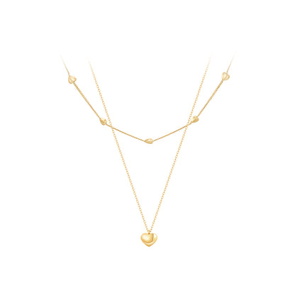 Aurelia Layered Heart Necklace